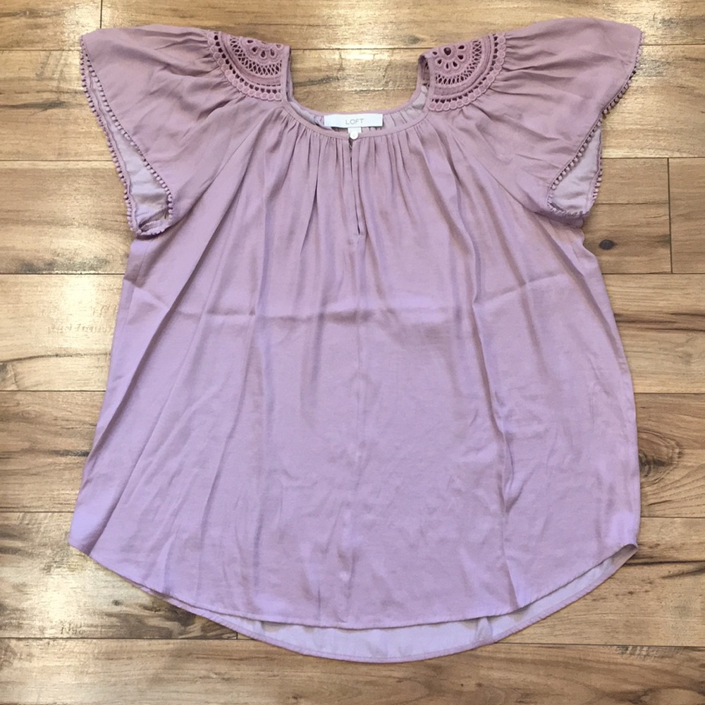 Ann Taylor Loft Light Purple Blouse